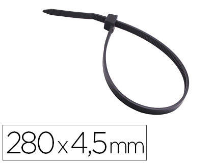 ABRACADEIRA 3M PARA EXTERIOR PRETO 280X4,5 MM BOLSA DE 100 UNIDADES