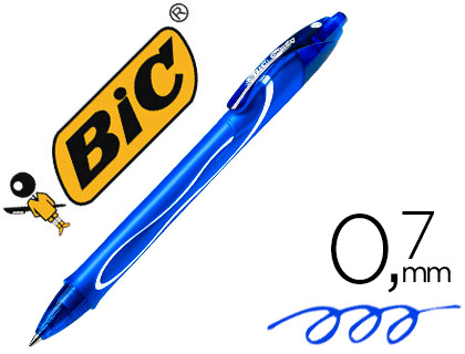 ESFEROGRAFICA BIC GELOCITY QUICK DRY RETRATIL COM TINTA GEL AZUL PONTA DE 0,7 MM