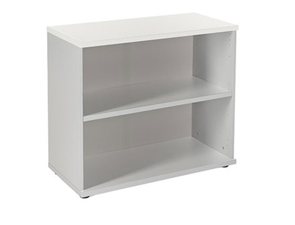 ARMARIO ROCADA COM DOIS ESTANTES SERIE STORE 78X90X45 CM ACABAMENTO AB04 ALUMINIO/BRANCO