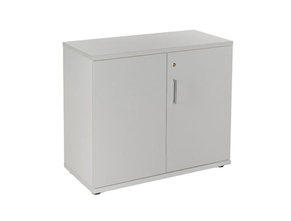 ARMARIO ROCADA COM DOIS PORTAS SERIE STORE 78X90X45 CM ACABAMENTO AB02 ALUMINIO/CINZA