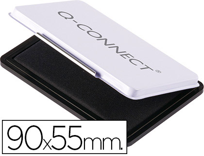 ALMOFADA PARA CARIMBO Q-CONNECT 90X55 MM PRETO