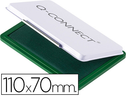 ALMOFADA PARA CARIMBO Q-CONNECT 110X70 MM VERDE