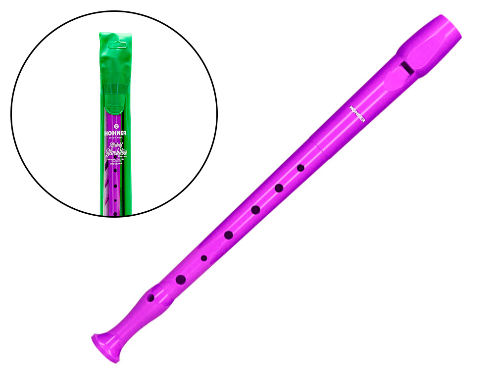 FLAUTA HOHNER 9508 COR VIOLETA BOLSA VERDE E TRANSPARENTE