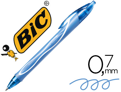 ESFEROGRAFICA BIC GELOCITY QUICK DRY RETRATIL TINTA GEL TURQUESA PONTA DE 0,7 MM