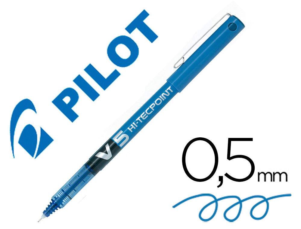 MARCADOR PILOT PONTA FINA V-5 AZUL 0.5 MM
