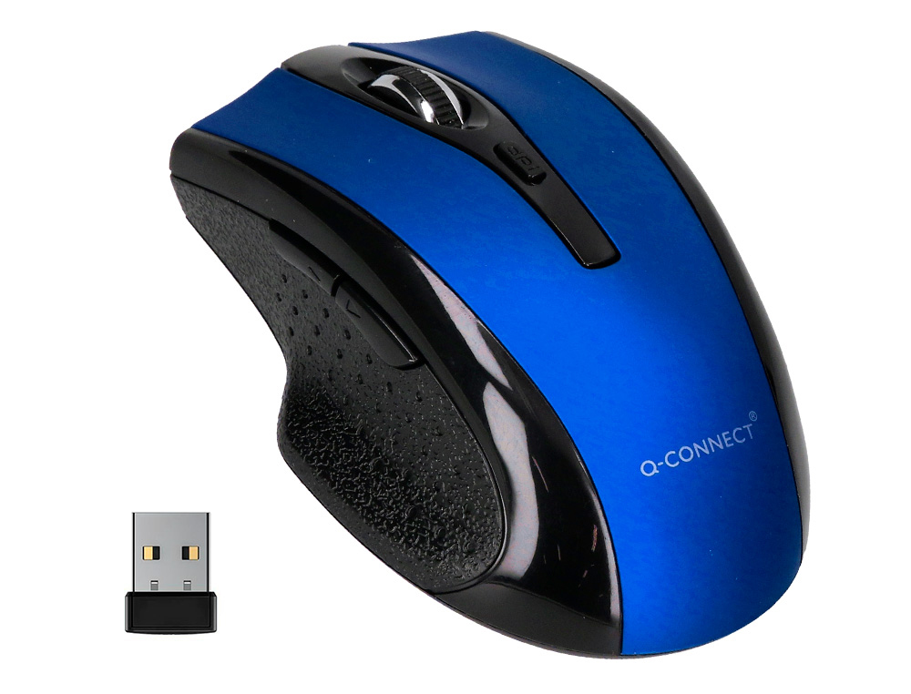 RATO Q-CONNECT OPTICO SEM FIOS 1000 DPI RECETOR USB 2,4 GHZ AZUL