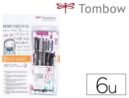 CONJUNTO CALIGRAFIA TOMBOW LETTERING BEGINNER PARA PRINCIPIANTE 6 PECAS