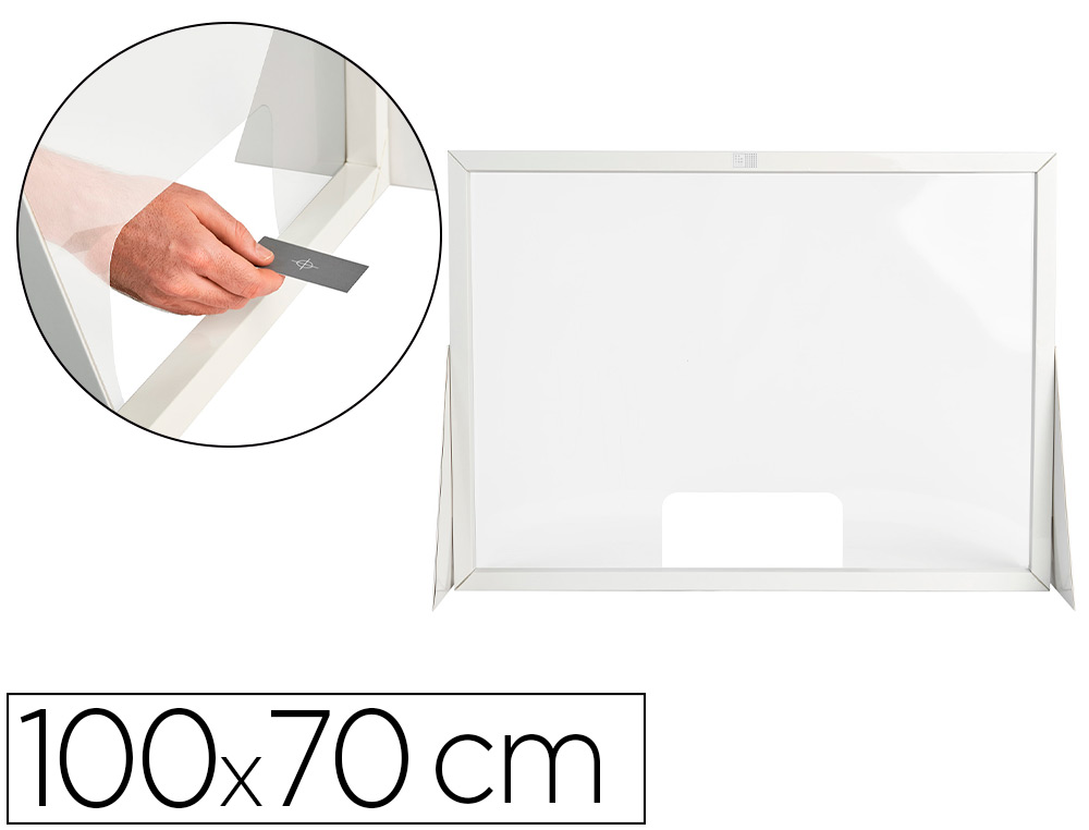 VISOR DE PROTECAO Q-CONNECT CARTAO FORMATO HORIZONTAL 100X70 CM