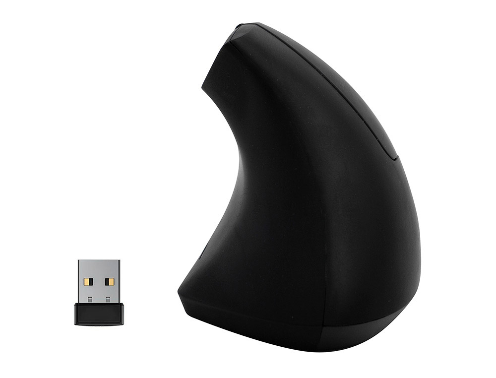 RATO Q-CONNECT OPTICO SEM FIOS ERGONOMICO VERTICAL PILHAS AAA PRETO