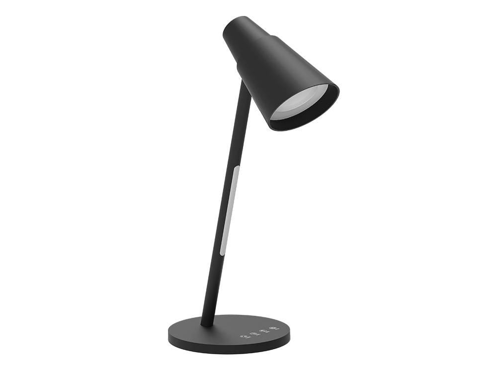 CANDEEIRO DE ESCRITORIO Q-CONNECT SECRETARIA ABS TATIL 6W 32 LED 360LM COR PRETO