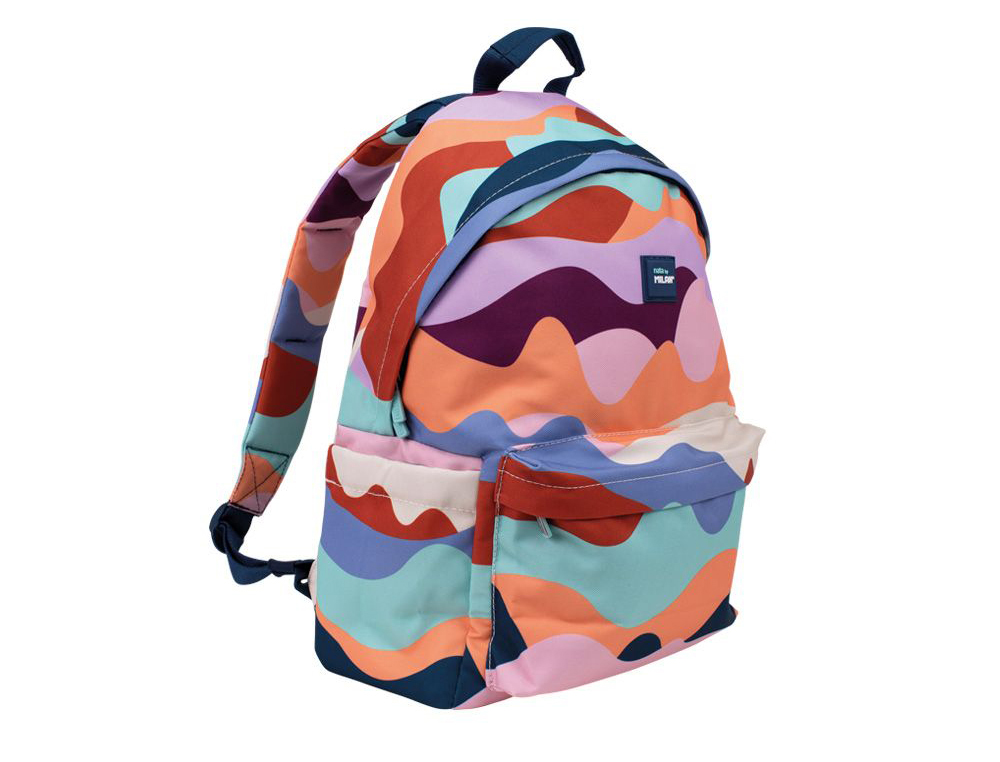 MOCHILA MILAN SERIR THE FUN URBANA CLASSICA COM 2 FECHOS MULTICOLOR 150X300X440 MM