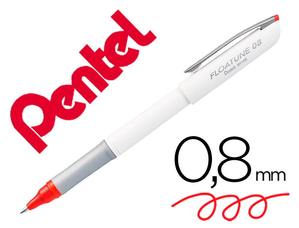 ROLLER BALL PENTEL FLOATUNE PONTA DE 0,8 MM COR VERMELHO