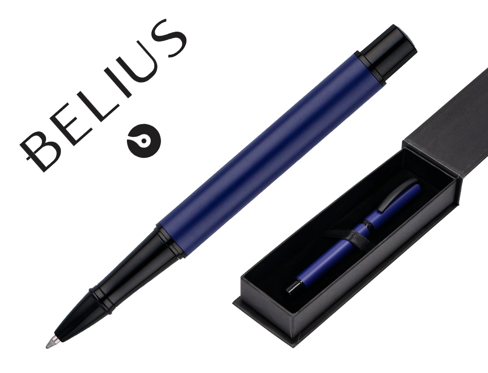ROLLER BELIUS TURBO ALUMINIO AZUL E PRETO TINTA AZUL CAIXA DESIGN