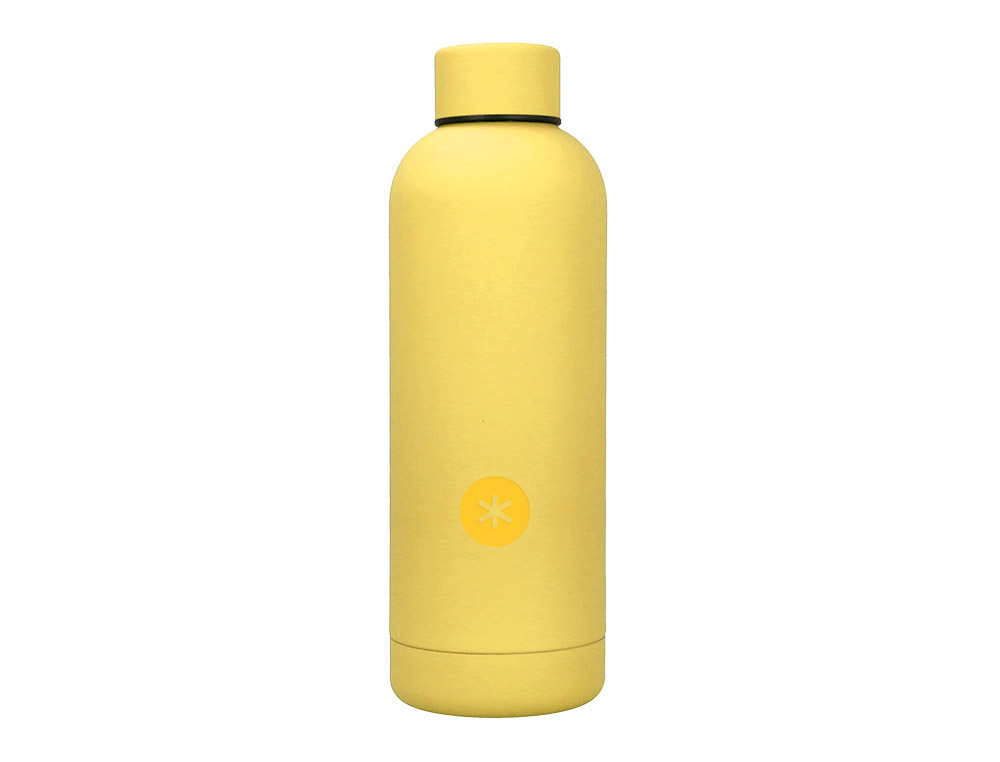 GARRAFA ANTARTIK ISOTERMICA ACO INOXIDAVEL LIVRE DE BPA COR AMARELO 500 ML