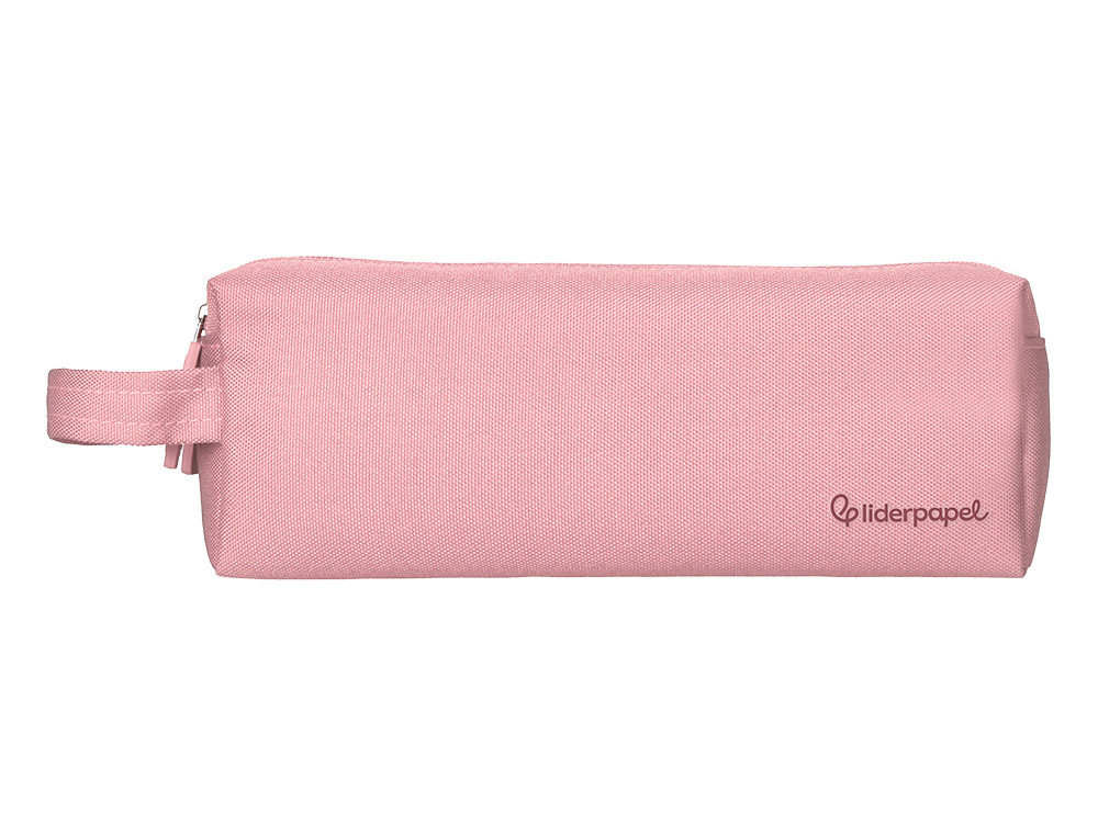 ESTOJO ESCOLAR LIDERPAPEL RETANGULAR COM ASA 2 FECHOS 210X80 MM ROSA