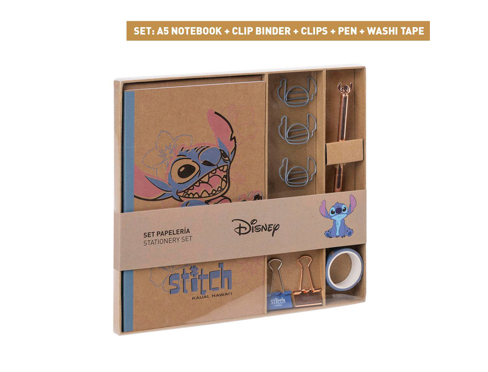 CONJUNTO DE ARTIGOS PAPELARIA CERDA STITCH UKELELE