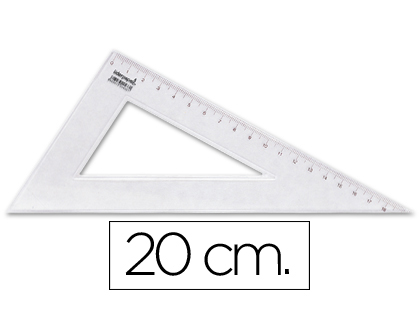 ESQUADRO LIDERPAPEL TRIANGULO PLASTICO 20 CM