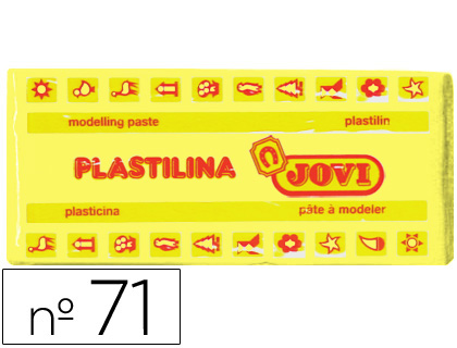 PLASTICINA JOVI 71 150 GR AMARELO CLARO
