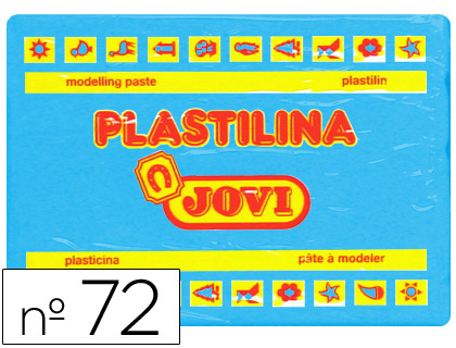 PLASTICINA JOVI 72 350 GR AZUL CLARO