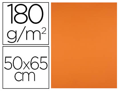 CARTOLINA LIDERPAPEL 50X65 CM 180 GR LARANJA