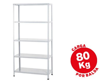 ESTANTE AR STORAGE METALICA 180X90X40 CM 5 ESTANTES 80 KG COR BRANCO