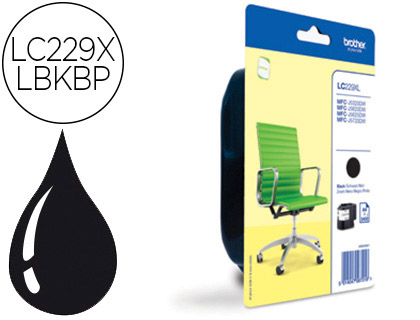 TINTEIRO BROTHER LC229XLBK MFC-J5320DW / 5620DW / 5625DW / 5720 DW PRETO 2400 PAG