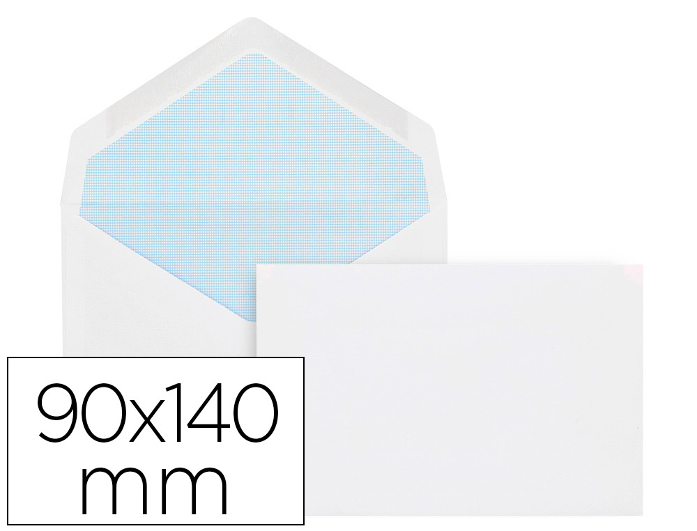 ENVELOPE LIDERPAPEL N.1 MÍNIMO NORMALIZADO BRANCO 95X145MM ENGOMADO PACK DE 500 UNIDADES