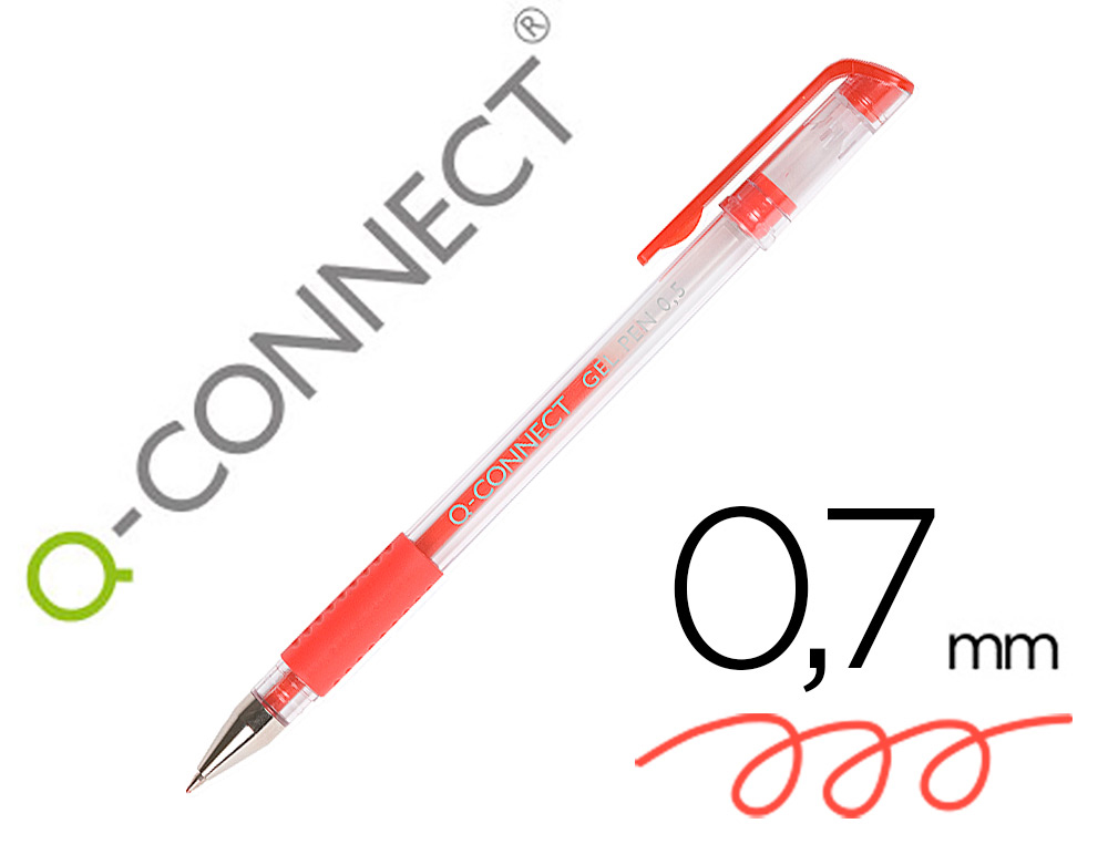 ESFEROGRAFICA Q-CONNECT TINTA GEL VERMELHO 0,7MM