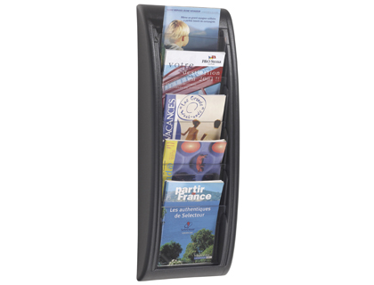 EXPOSITOR PAPERFLOW MURAL COM 5 DIVISORIAS PARA FORMATO A5 650 X 228 X 95 MM