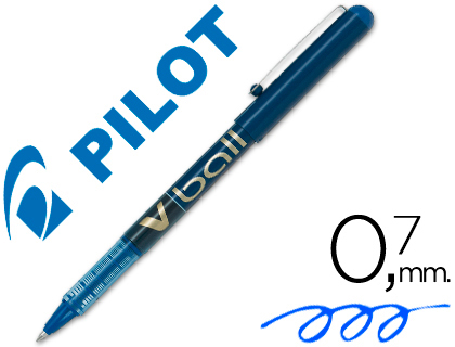MARCADOR PILOT ROLLER V-BALL AZUL 0.7 MM