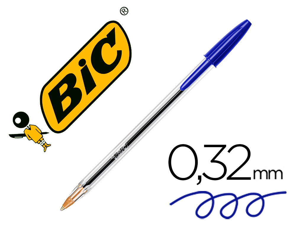 ESFEROGRFICA BIC CRISTAL , 5 AZUIS - EM BLISTER