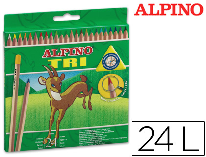 LAPIS DE CORES ALPINO TRI ESTOJO DE 24 CORES SORTIDAS
