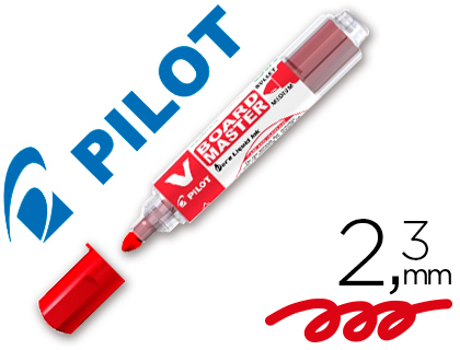 MARCADOR PILOT BOARD MASTER PARA QUADRO BRANCO VERMELHO TINTA LIQUIDA TRAO 2,3MM