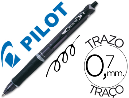 ESFEROGRAFICA PILOT ACROBALL PRETO TINTA OLEO PONTA DE ESFERA DE 1,0MM RETRATIL