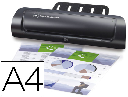 PLASTIFICADORA GBC INSPIRE DIN A4 2 ROLOS ATE 80 MICRONS