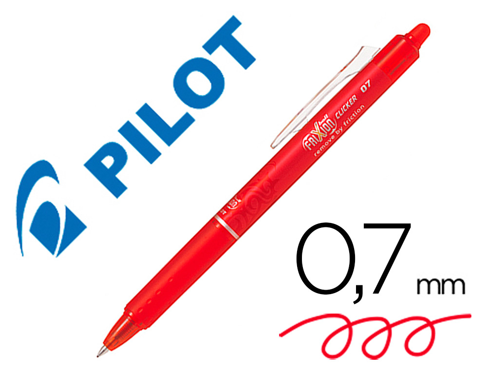 ESFEROGRAFICA PILOT FRIXION CLICKER APAGAVEL 0,7MM COR VERMELHO