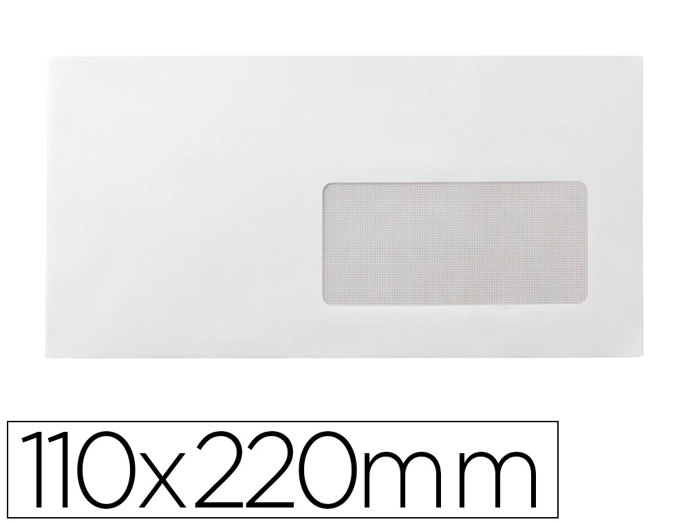 ENVELOPE LIDERPAPEL N.3 BRANCO DIN AMERICANO JANELA DIREITA 110X220 MM TIRA DE SILICONE EMBALAGEM DE 25 UNIDADES