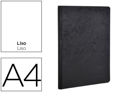CADERNO CLAIREFONTAINE CAPA CARTOLINA DIN A4 LISO 96 FOLHAS COR PRETO