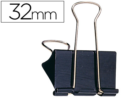 MOLA METALICA Q-CONNECT REVERSIVEL N.3 32 MM CAIXA DE 10 UNIDADES PRETO