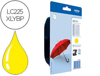 TINTEIRO BROTHER LC-225XLYBP MFC-J 4420 DW / MFC-J 5620 DW AMARELO ALTA CAPACIDADE 1200 PAG