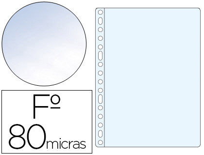 BOLSA CATALOGO/MICA ESSELTE FOLIO POLIPROPILENO 80 MICRONS CRISTAL CAIXA DE 100 UNIDADES