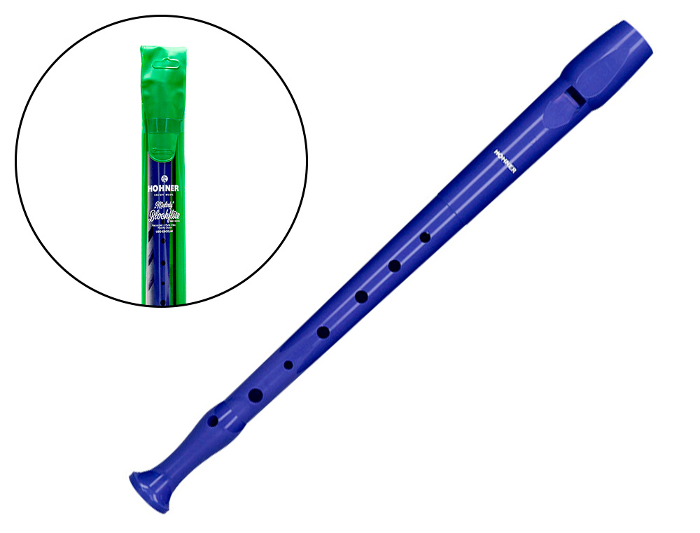 FLAUTA HOHNER 9508 COR AZUL BOLSA VERDE E TRANSPARENTE