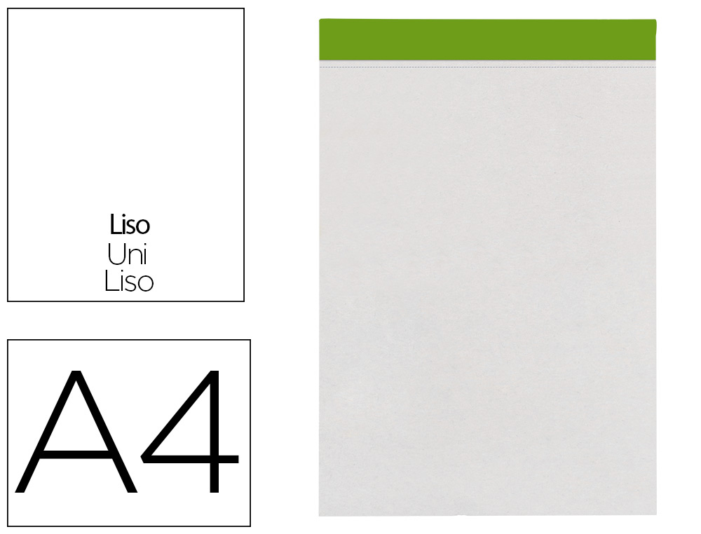 BLOCO DE APONTAMENTOS LIDERPAPEL LISO A4 60G/M2 PERFURADO SEM CAPA