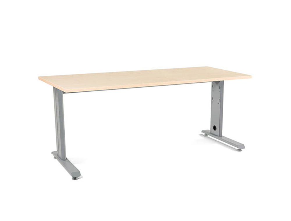 MESA DE ESCRITORIO ROCADA METAL 2003AC01 ALUMINIO /FAIA 180X80 CM