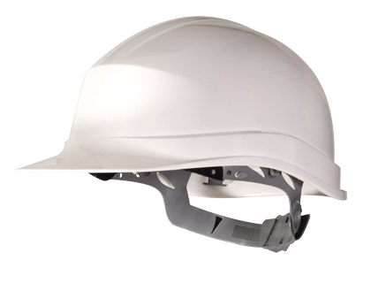 CAPACETE DE OBRA DELTAPLUS DE POLIETILENO AJUSTAVEL COM ISOLAMENTO ELETRICO COR BRANCO