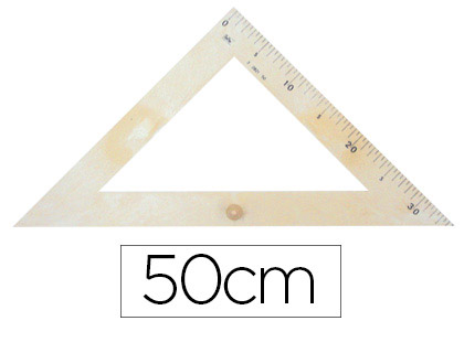 ESQUADRO FAIBO DE PLASTICO IMITACAO EM MADEIRA 50 CM