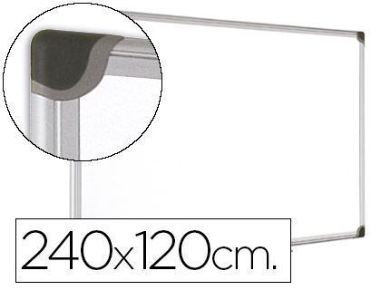 QUADRO BRANCO BI-OFFICE MAGNETICA MAYA W CERAMICA VITRIFICADA MOLDURA DE ALUMINIO 240 X 120 CM COM BANDEJA PARA ACESSORI