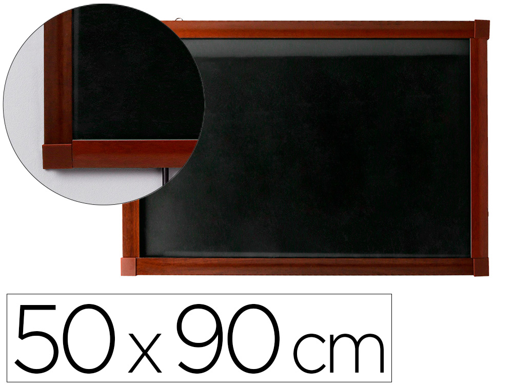 QUADRO SIGMA DE LED CAVLETE DE MADEIRA COM SUPERFCIE DE CRISTAL PARA MARCADORES TIPO GIZ 55X85CM