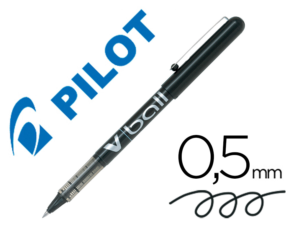 MARCADOR PILOT ROLLER V-BALL PRETO 0.5 MM