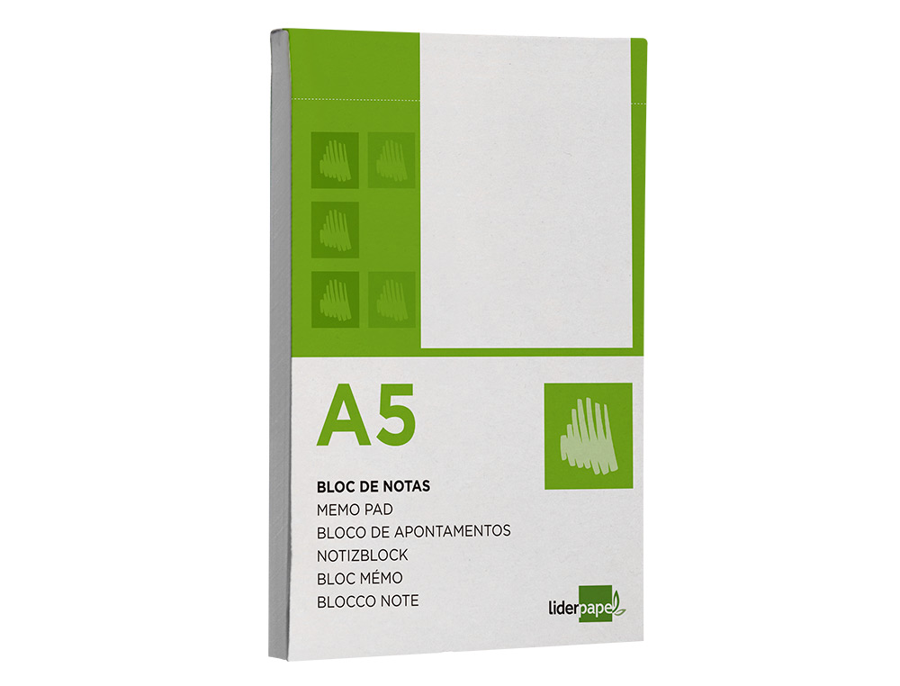 BLOCO DE APONTAMENTOS LIDERPAPEL DIN A5 80 F LISO
